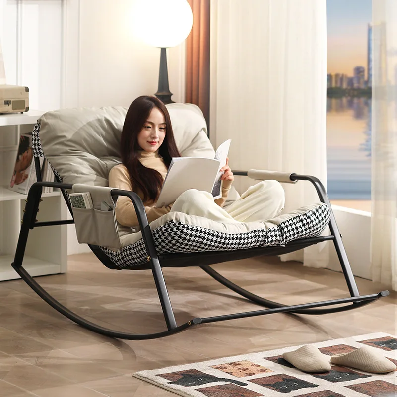 

Lazy sofa reclining and sleeping living room rocking chair double rocking chair adult reclining chair balcony leisure happ