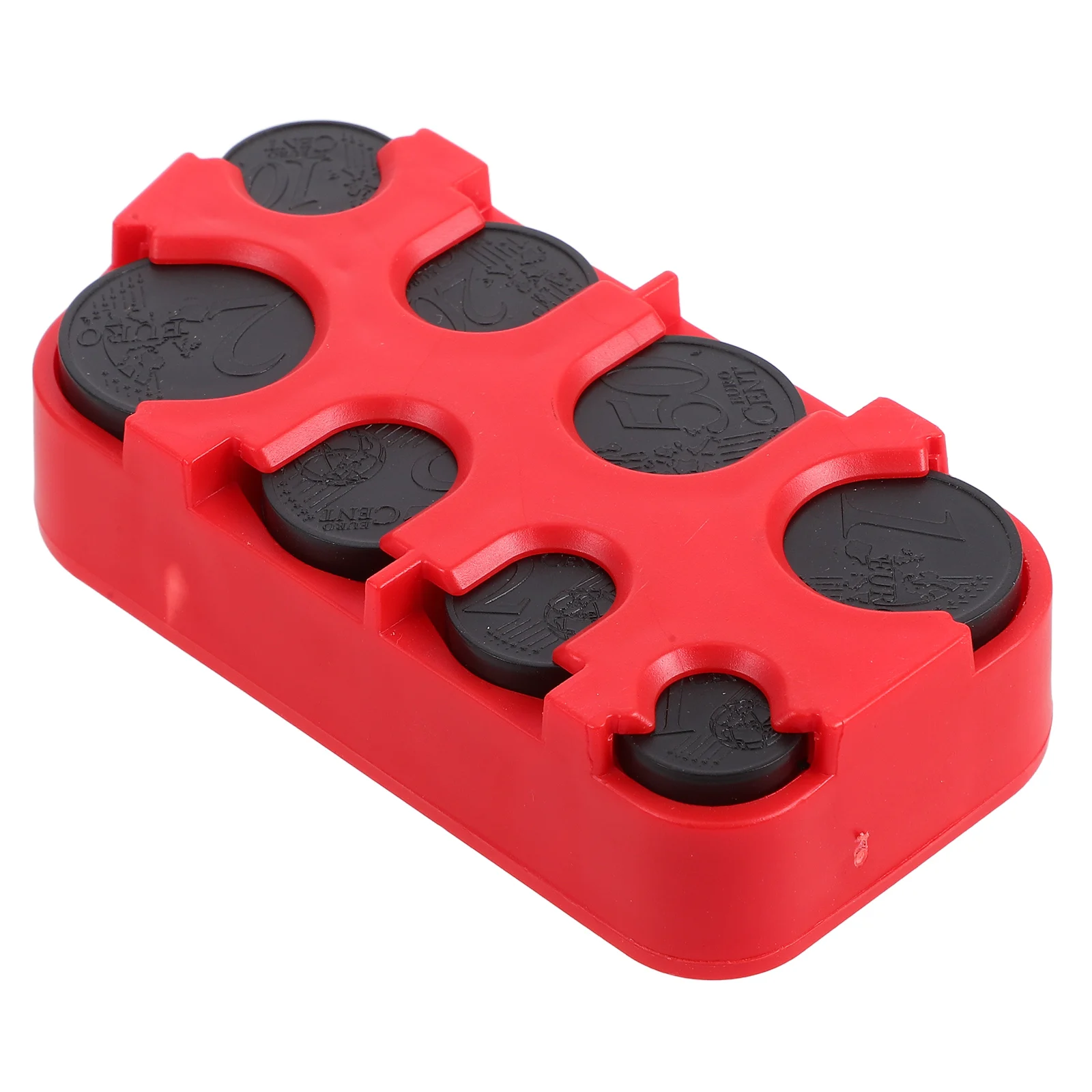 Large Capacity Coin Storage Box Organizer Holder Display Case Pouch Multicolor Red PP Material Waterproof for Home