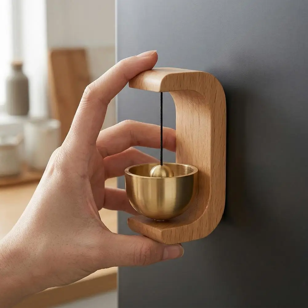 Japanese Door-Sucking Wind Chime Wooden Wind Chimes Wireless Doorbell Hanging Decorations Home Decorative Wind Bell