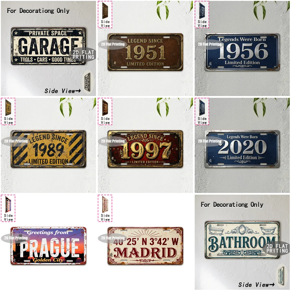 Home Office Ye - Plaque en métal vintage durable, décoration