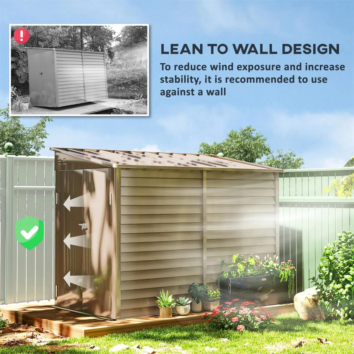 Durable Garden Shed for Outdoor Storage - Lightweight, Water-Resistant Design, Easy Assembly