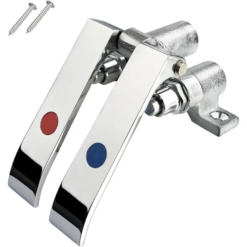 AB41-Foot Operated Faucet Valve - Double Knee Control Non-Contact Hands-Free Sink Pedal For Commercial & Institutional Use