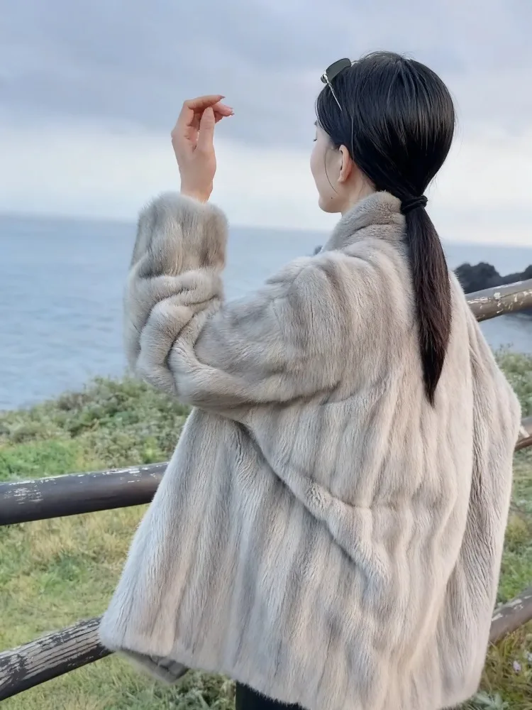 Chaquetas de felpa gruesas y cálidas de estilo coreano para mujer, abrigos de piel sintética holgados y versátiles de manga larga para invierno