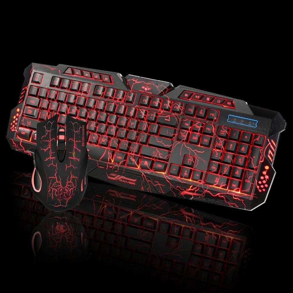 

J10 USB Cracked Colorful Backlight Gaming Mouse and Keyboard Set