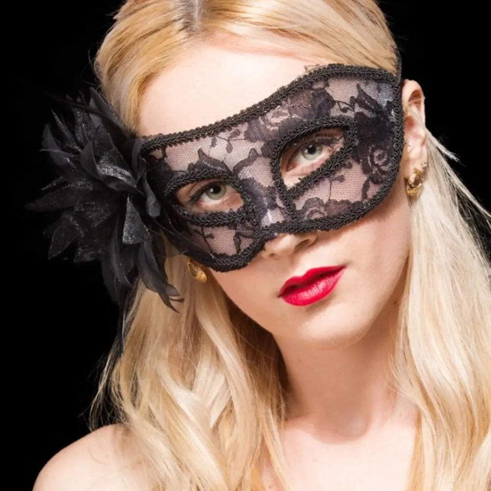 

Women Gauze Flower Lace Mask Sexy Photography Props Half-face Adult Eye Patch Show Prop Venetian Masquerade Ball