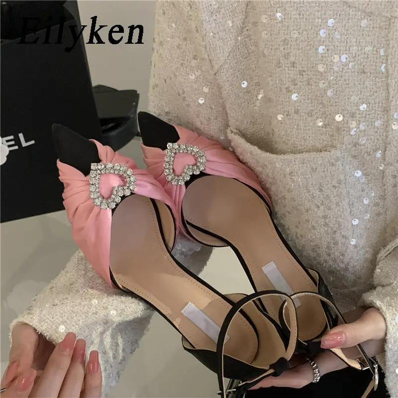 Eilyken New Fashion Stiletto High Heels Women Pump Sexy Buckle Strap Party Prom Strippers Mule Female Sandals Shoes