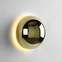 nordic Modern Design Interior Round Wall lamp for Bathroom Bedroom Bedside Sconce Stair Kids Room Decor LED Night Light Fixtures