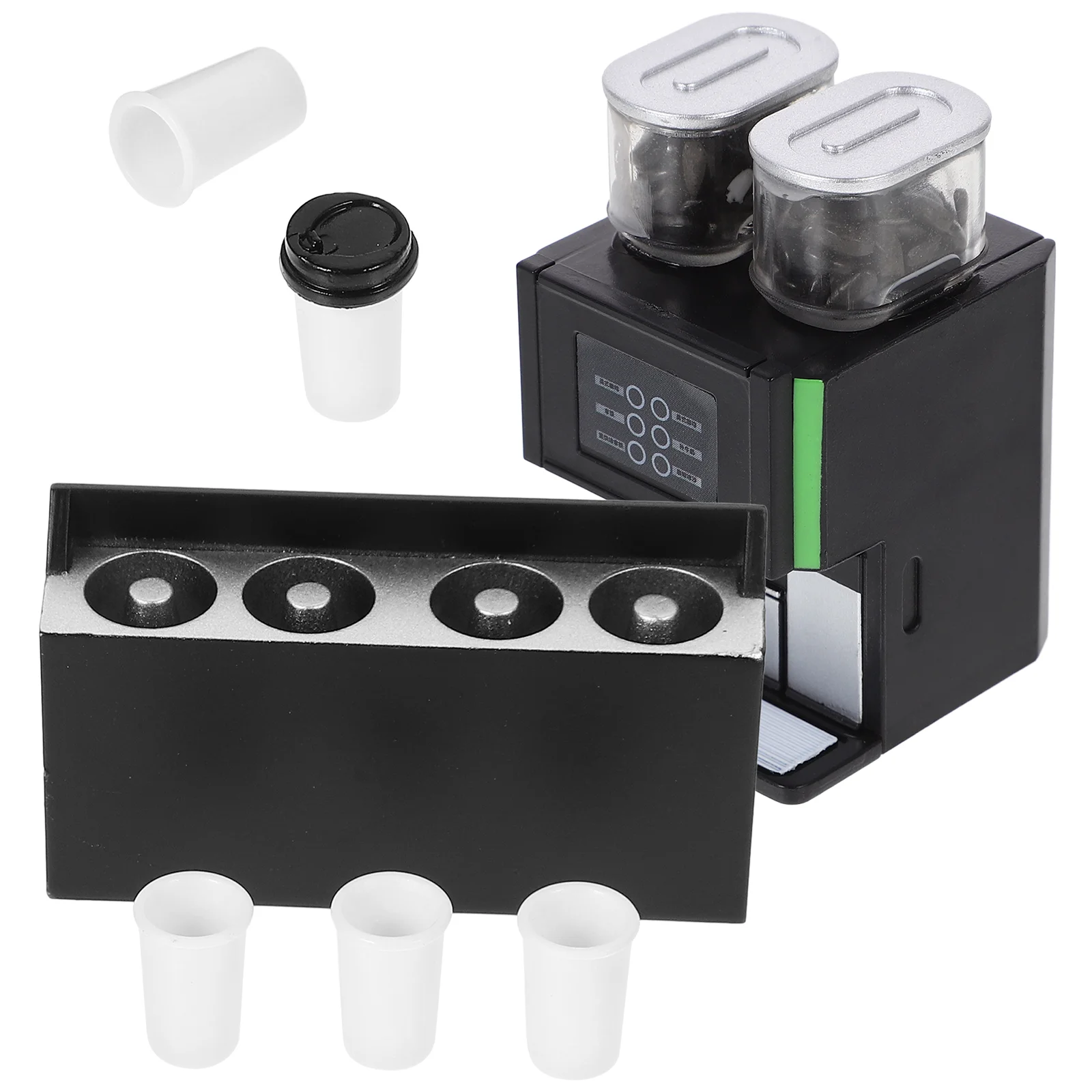 

Miniature Coffee Machine Round Edges House Appliance Pocket Fine Workmanship Decor Kitchen Plastic Maker