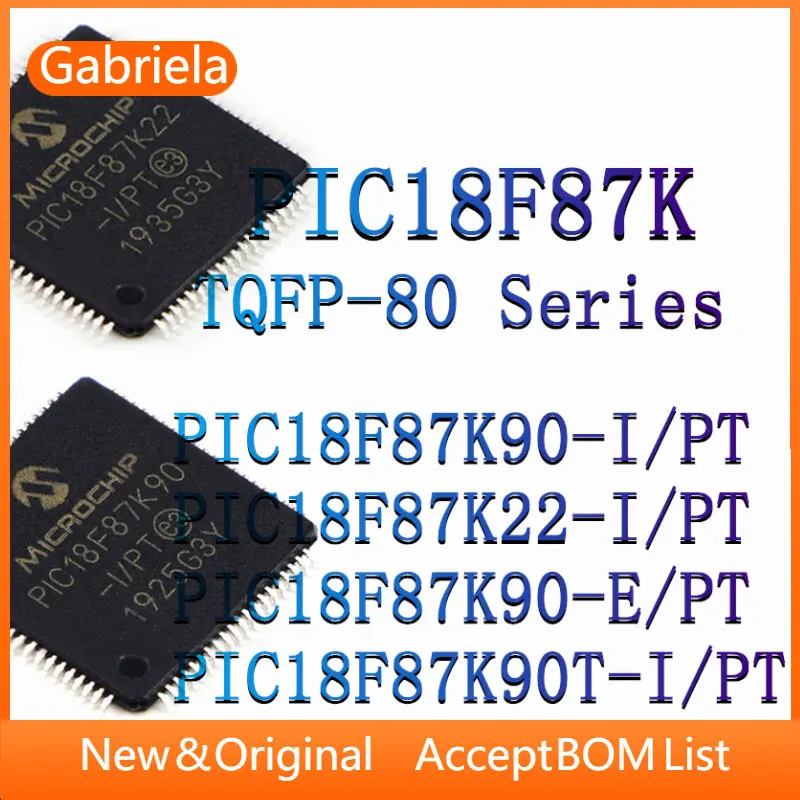 

PIC18F87K90-I/PT PIC18F87K22-I PIC18F87K90-E PIC18F87K90T-I Package TQFP-80 New Microcontroller IC Chip