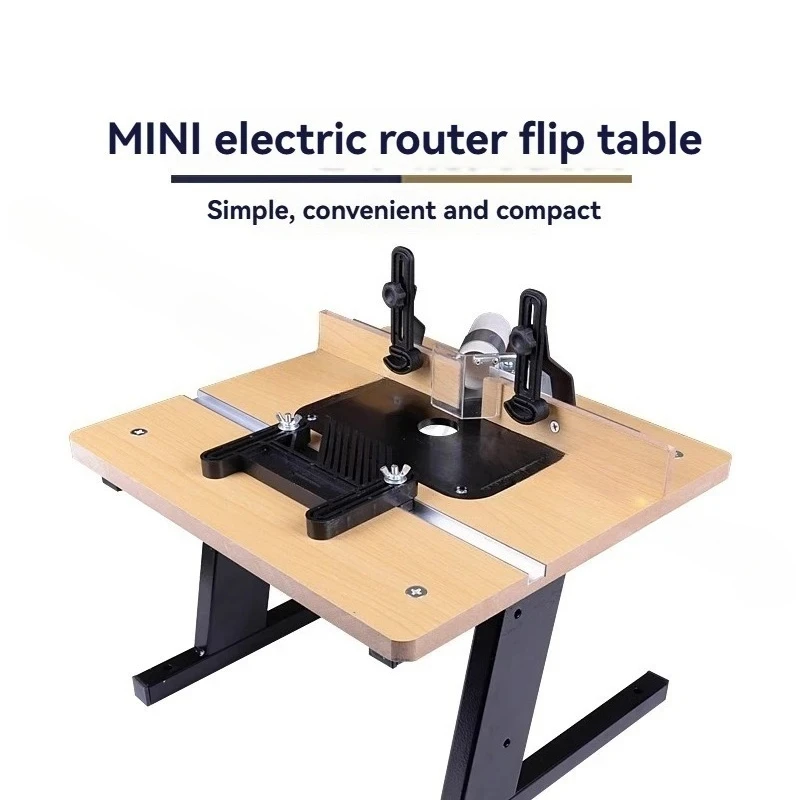 Multi-Function Flip Board Router Table Mini Woodworking Bench Trim Router Mount Stand Precision Carving Workstation