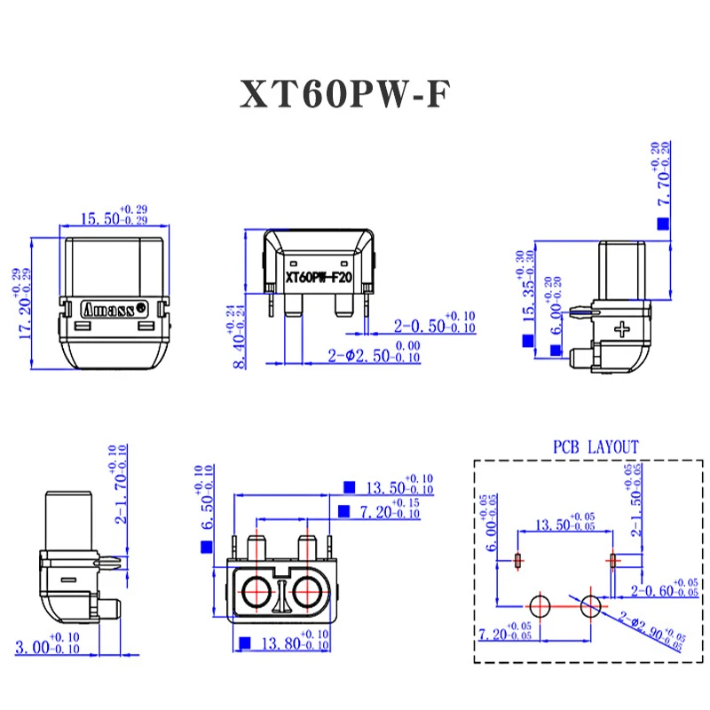 XT60PW PCB Mount Male Female Connector XT60 Upgrade Lipo Battery DIY Parts for RC Wheelbarrow Balanced Car Model Project