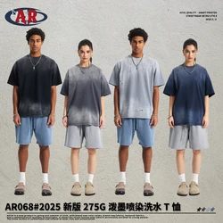 Arcane Vintage Wash Graphic T Shirts American Retro Short Sleeve Tees Goth Men's Clothing Y2K Oversize Women Cotton Tops T-shirt