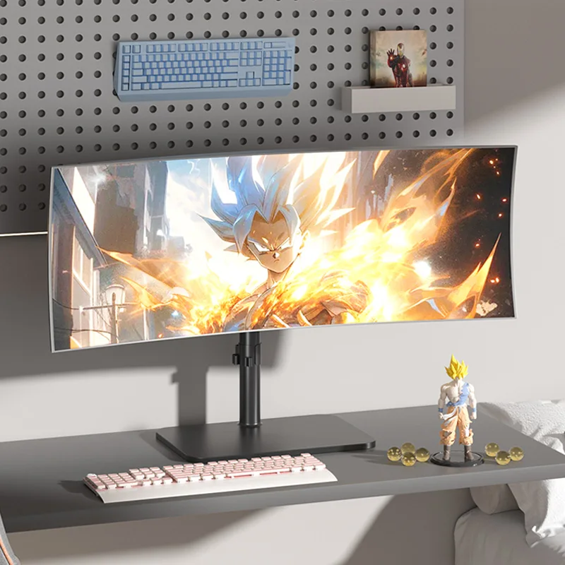 «DZ2011» Регулируемый кронштейн для монитора колонны, изготовленный из металла высокой твердости, подходит для 14-43 дюймов, с грузоподъемностью 15 кг.