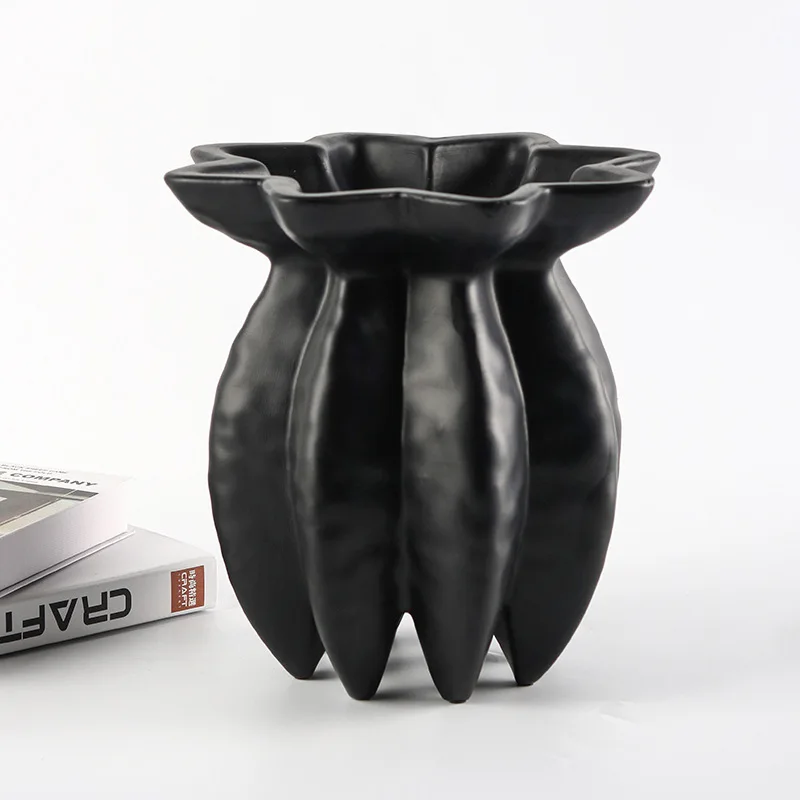Abstract Resin Vase Oversized Sculptural Centerpiece for Living Room Teahouse Decor Artistic Flower Container Display