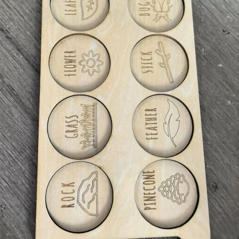 Portable Wooden Bug Scavenger Hunt Board Outdoor Nature Explorer Game for Kids Educational Activity Toy for Camping Hiking