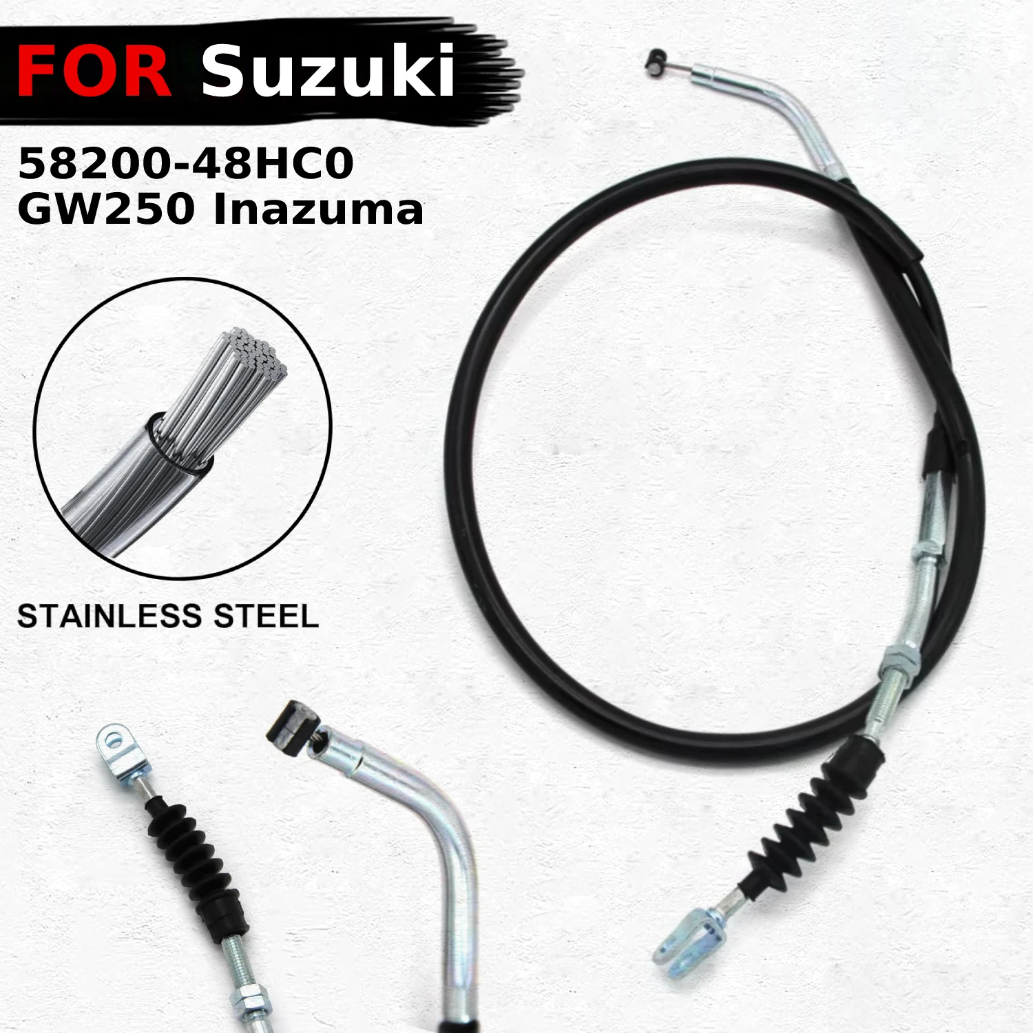 

Motorcycle Accessories Clutch Cable Steel Wire Line For Suzuki 58200-48HC0 GW250 Inazuma 2014-2017