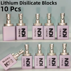 10Pcs/Box NDI Dental Lab Lithium Disilicate C14 Glass Ceramic Blocks HT/LT for CAD CAM Sirona Cerec Veneer Dentist Materials