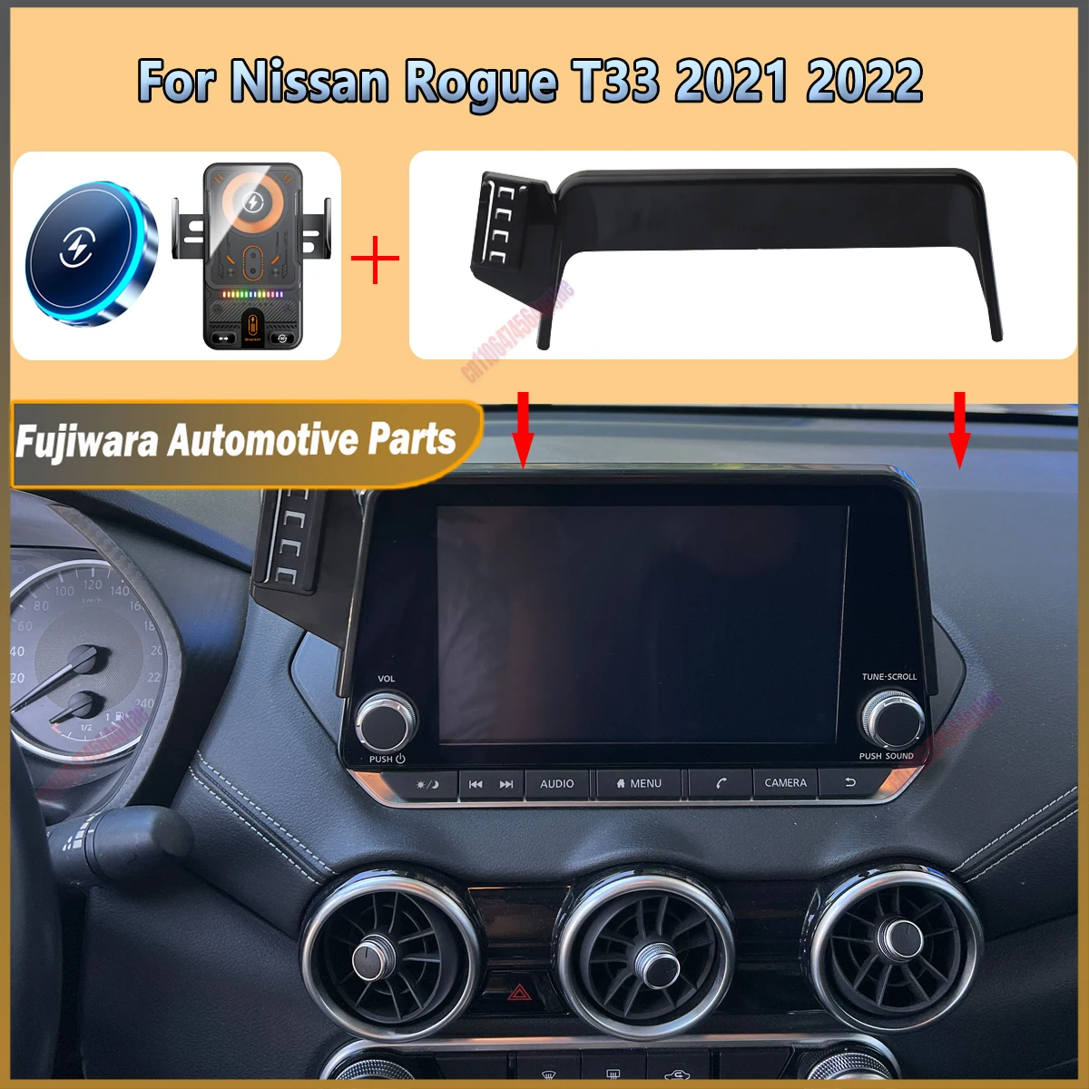Support de téléphone portable pour Nissan Rogue T33 2021 2022, base dédiée pour voiture, support de navigation portable