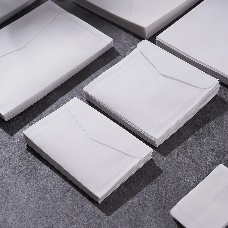 50pcs/lot Translucent Envelopes for Wedding Invitation DIY Postcard Card Sulfuric Acid Paper Envelope Business Gift Packing