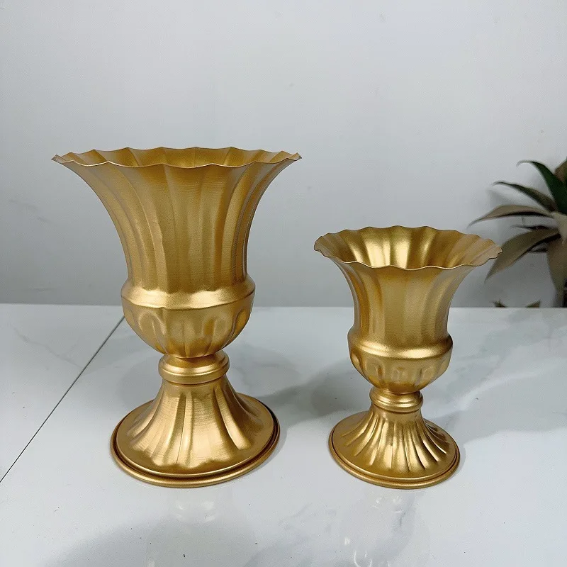 Vintage European Iron Flower Pot Wedding Decor Dried Flower Vase Home Hotel Ornament