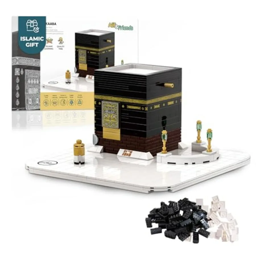 

Alif and Friends Kaaba Building Block Set - 540 Pcs - Islamic d Gifts for Adults - Mini Kaaba Model - Perfect Islamic Puzzle d