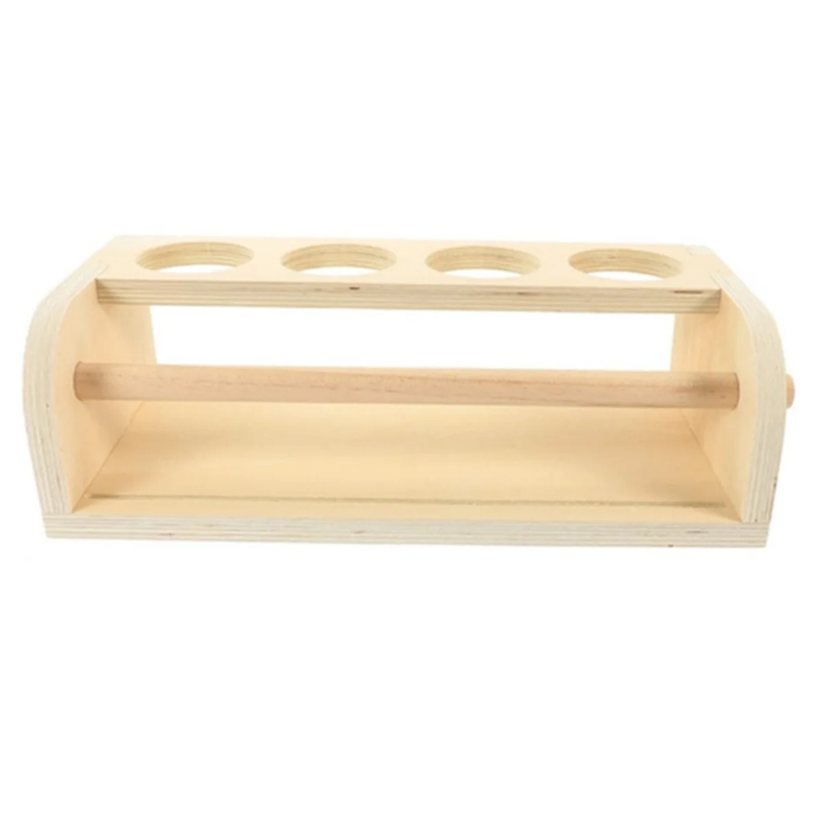 

AA25 Wooden Holder Tabletop Paper Roll Dispenser 4 Hole Kids DIY Painting Drawing Tool Parchment Dispenser