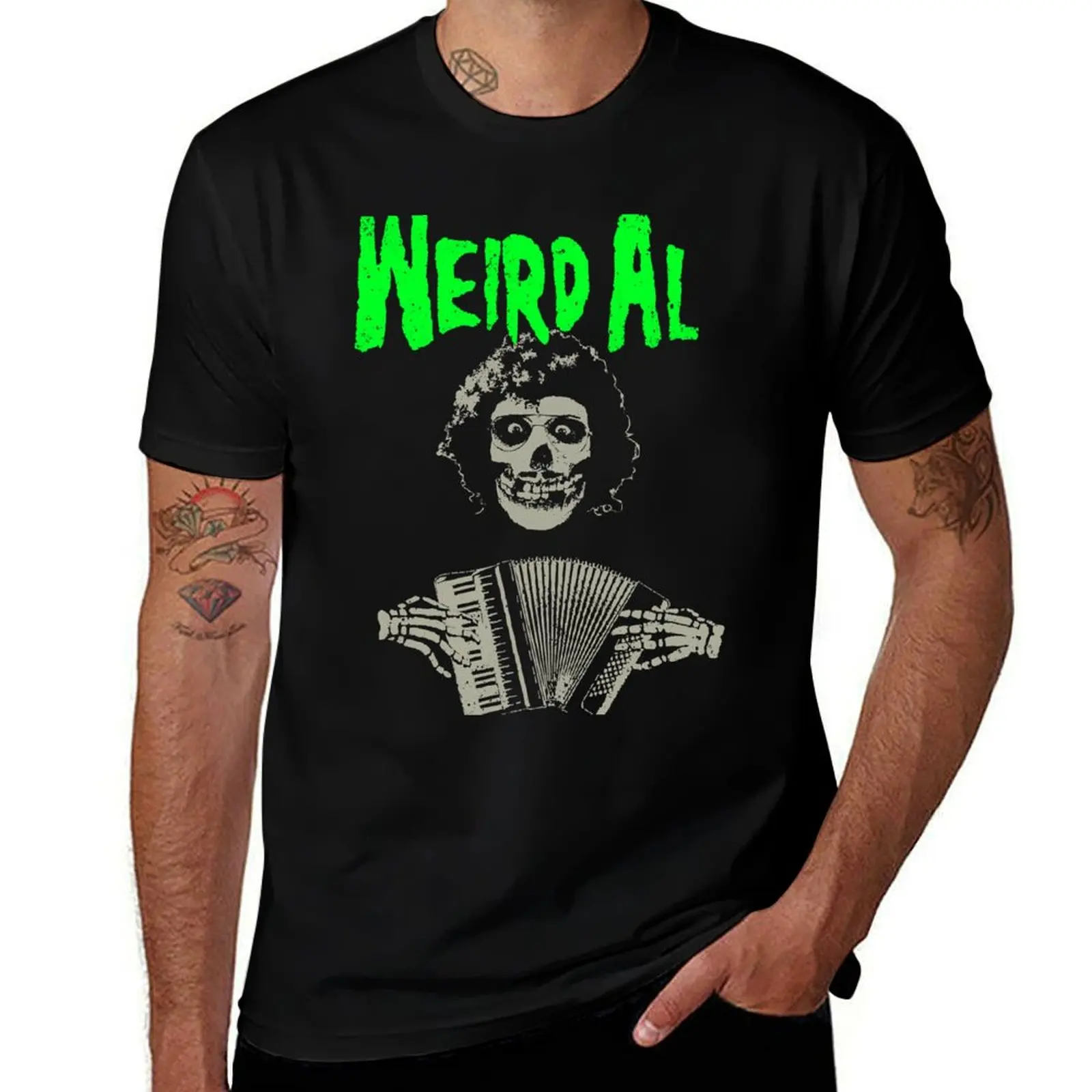Weird Al meets the Misfits with Accordion T-Shirt Basic Tee Shirt for Everyday Outfit
