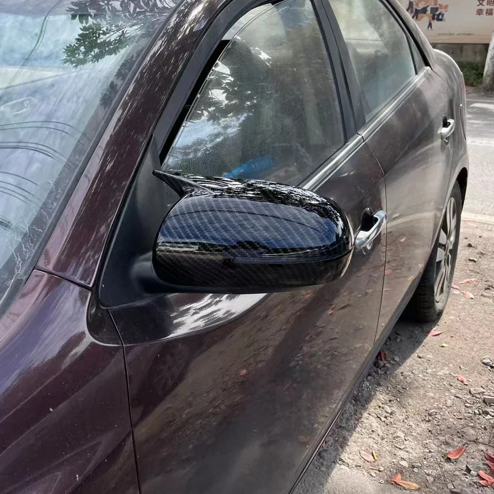 لكيا K3 فورتي سيراتو Ceed 1 2009-2011 سيارة الرؤية الخلفية غطاء مرآة جانبية غطاء الجناح الخارجي ملصق الباب حافظة ألياف الكربون
