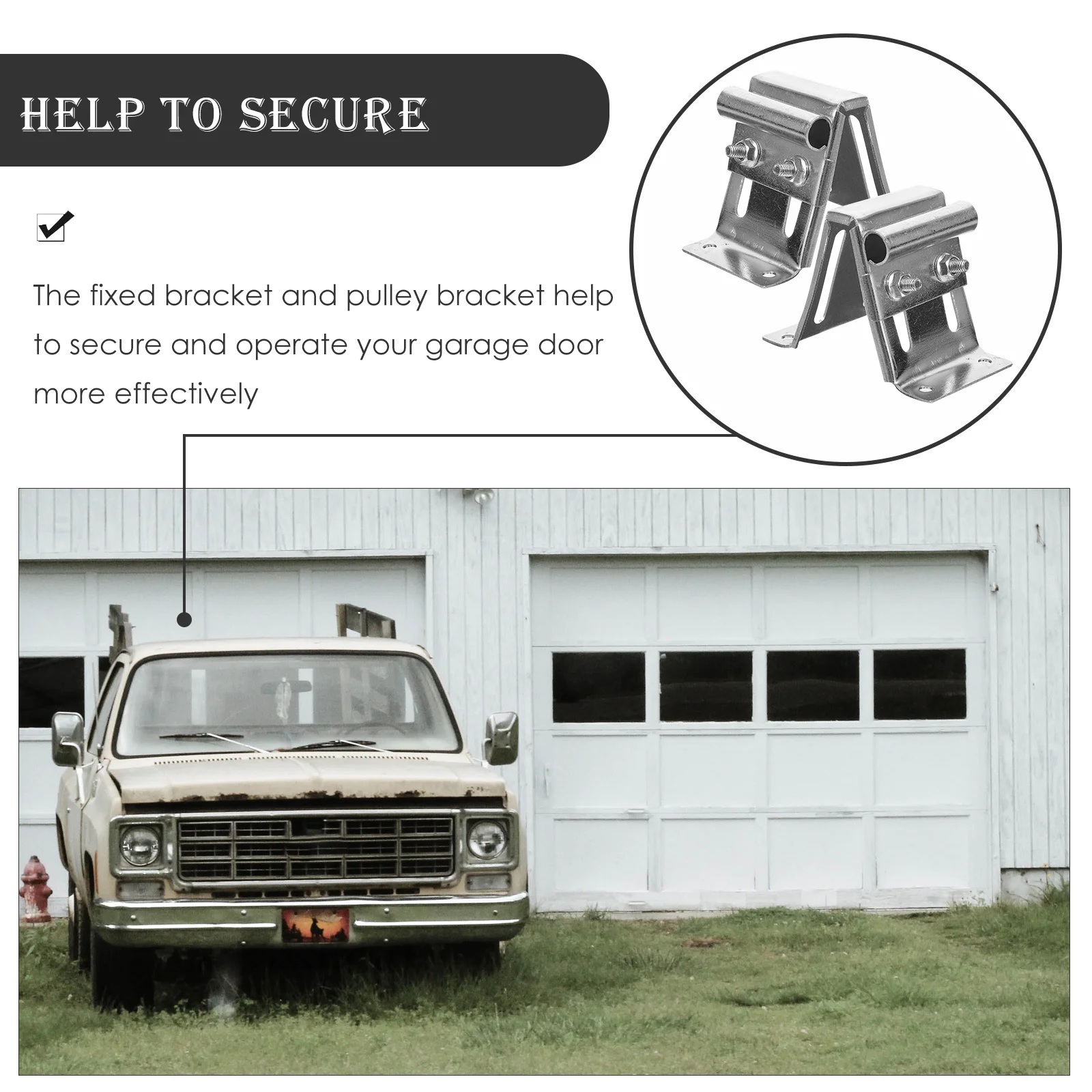 

2pcs Garage Door Top Bracket Adjustable For Residential Doors Replacement Part Hardware Roller Bracket Accessory Garage Door