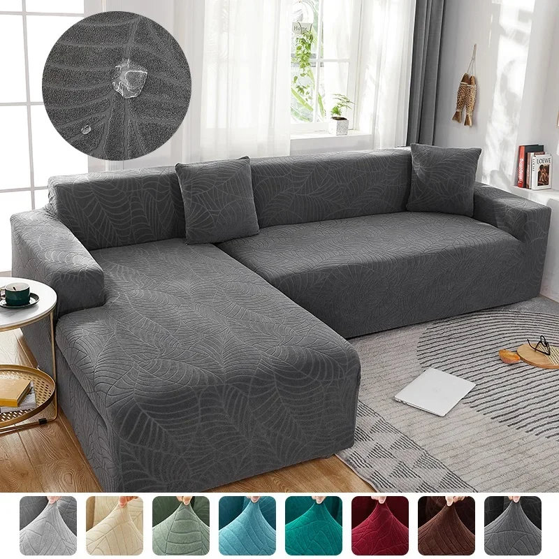 

Sofa Covers 1/2/3/4 Seats Solid Jacquard Couch Cover L Shaped Sofa Cover Protector Bench Covers