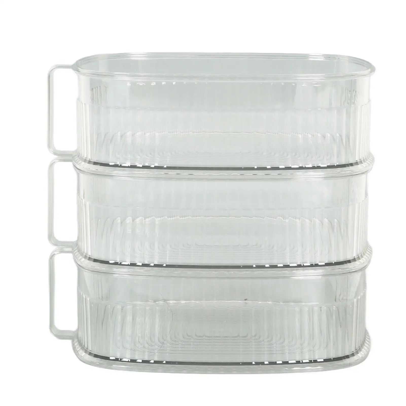 Stackable Transparent Food Storage Containers with Dust Cover - Fly-Proof for kitchen Organizer