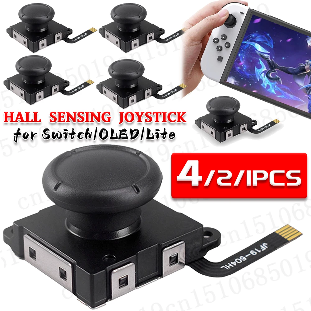 Hall Sensing Joystick No Drifting Hall Controller 3D Analog Stick Sensor Potentiometer Module for Swicth/Switch OLED/Switch Lite