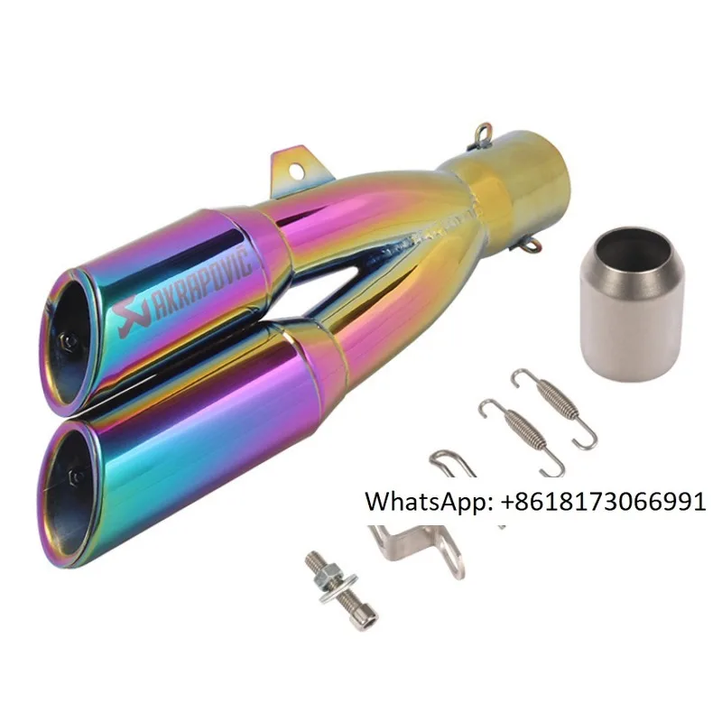 Motorcycle modification with dual exhaust pipes suitable for CBR300, R3R25, ninja250