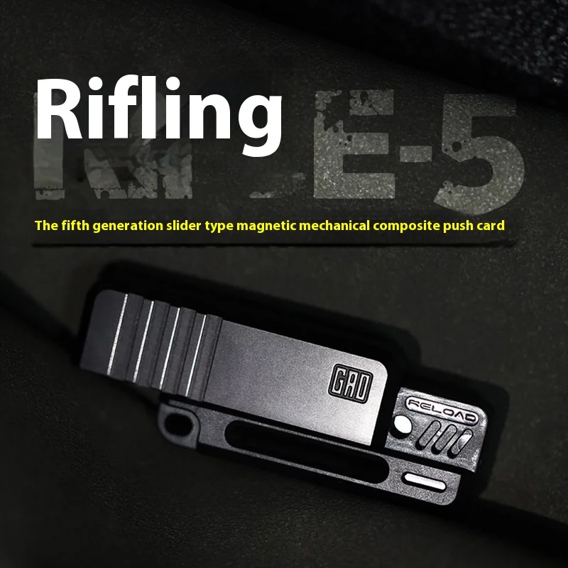 Mecânico 5a geração rifled segmento de rebote magnético push card edc brinquedo de alívio do estresse fidget spinner jogo de alívio de moeda