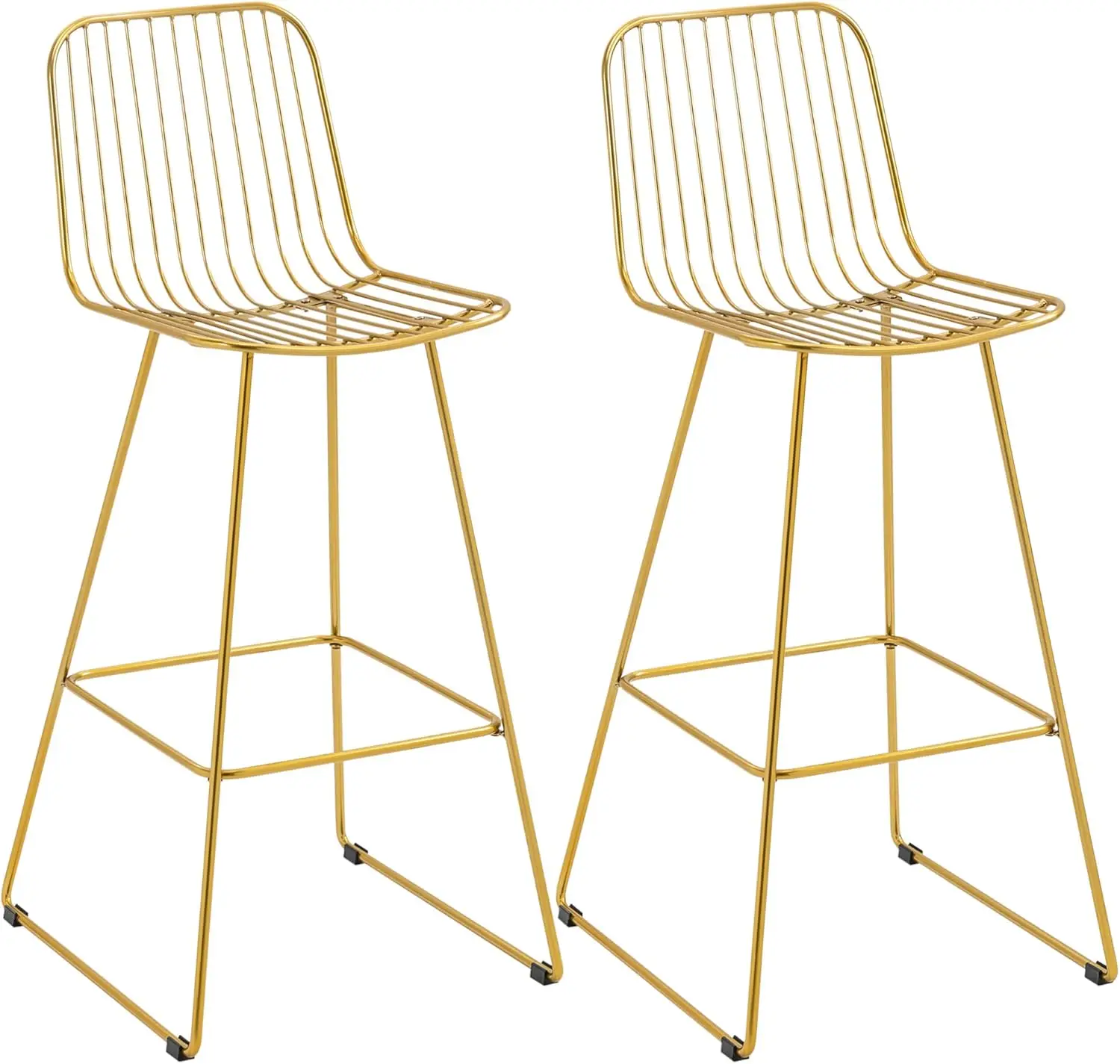 Bar Stools Set of 2, Metal Wire Bar Height Barstools, 30