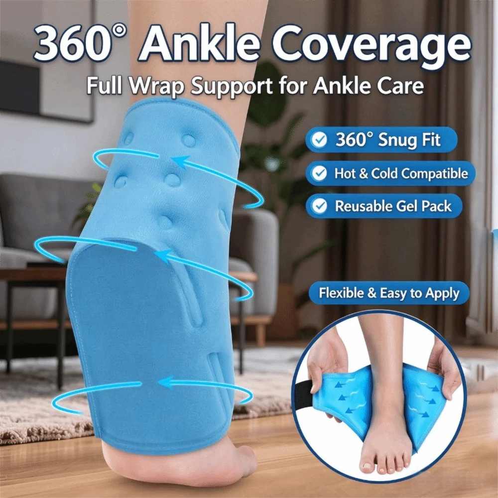 Shockproof Ankle Ice Pack Adjustable Support Supportive Ankle Cold Compress Reusable Easy To Use Ankle Support Ice Wrap Recovery