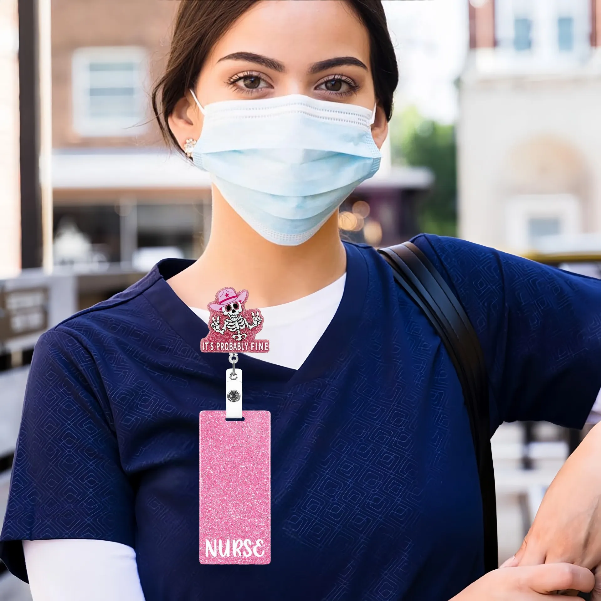 ملصقات علامات اسم معرف الممرضة من الأكريليك، شارة موظف المستشفى، ملصق تحديد العمل، علامة صدر الطبيب، بطاقة عمل بلاستيكية #2