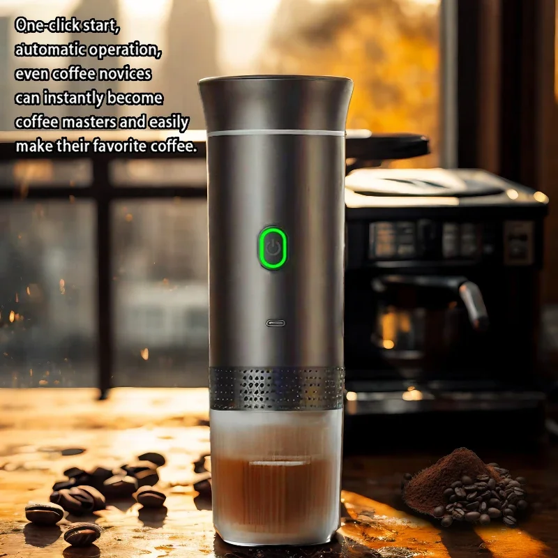 

for Car Home 3-in-1 Capsule Powder Travel Coffee Machine Electric Portable Coffee Machine Portable Italian Espresso Machine