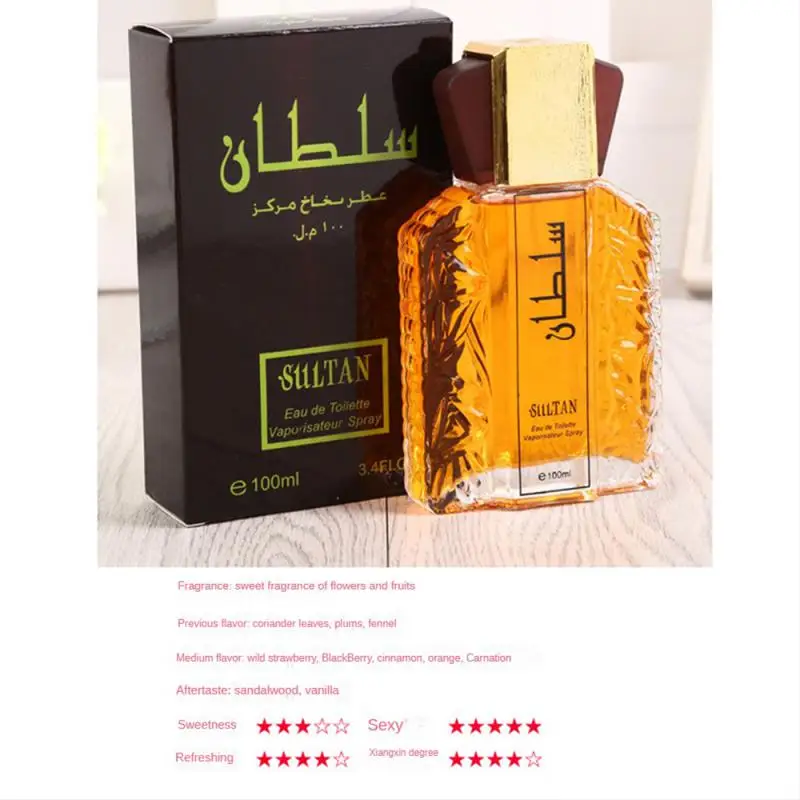 100ml Oryginalne perfumy męskie Trwały zapach Kwiatowy zapach Golden Earl Arabian Dubai Perfumy Hombres Originales Codzienne randki