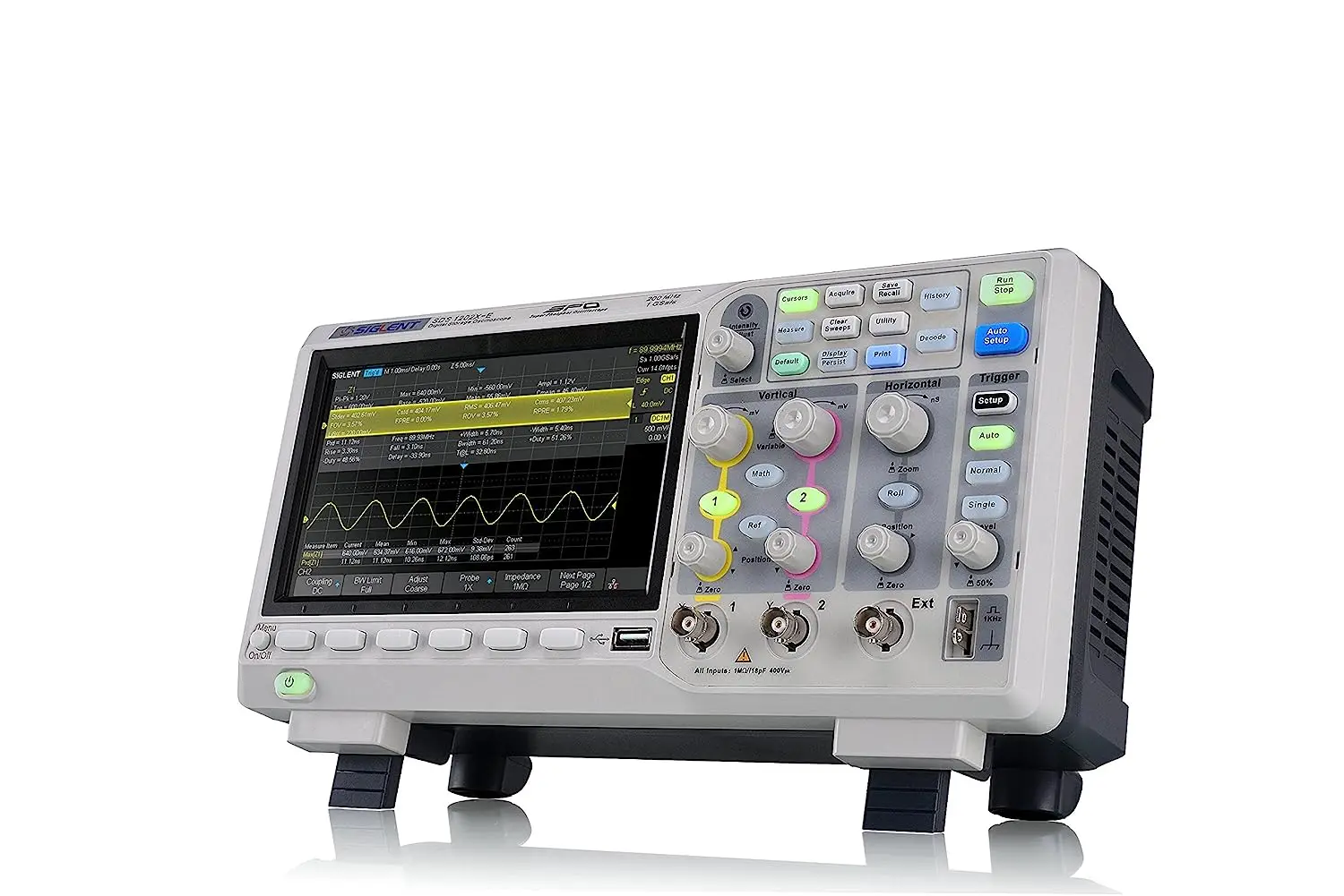 Siglent SDS1202X-E 200 Mhz Digital Oscilloscope 2 Channels 1 GSa/s 7-inch TFT-LCD Display