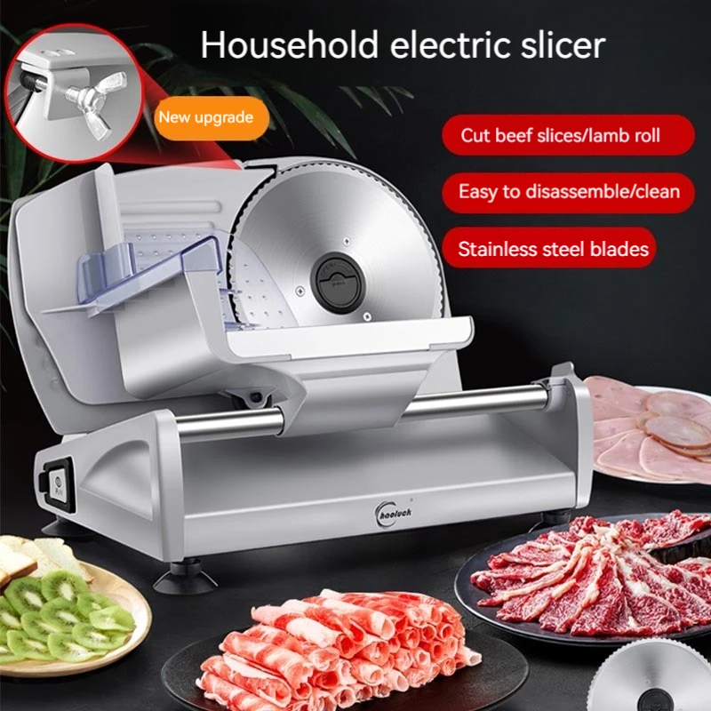 Commercial Meat Slicer Vegetables Bread Ham Frozen Meat Slicer Cutter Mutton Rolls Meat Cutting Machine