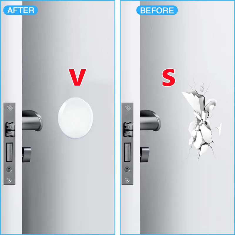 Rodada transparente de silicone macio antiderrapante porta rolha silenciador protetor de parede auto-adesivo maçanetas pára-choques plugue protetor