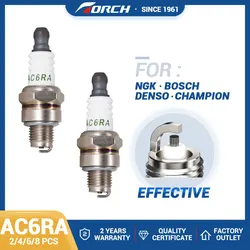 2-8PCS Spark Plugs Torch AC6RA Replace for Candles 1223/CMR6A Husqvarna HQT-4 Champion 978/RY4C RY4CT10 Garden Tool Parts
