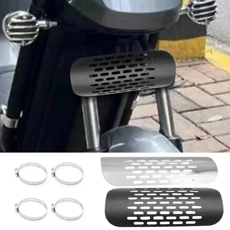 Motorcycle Exhaust Pipe Heat Cover Moto Accessories Stainless Steel Muffler Pipe Heat Shield High-Performance Metal Design With