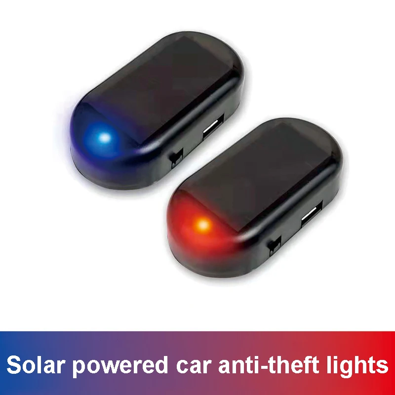 Car Mini LED Warning Light Prevent Rear-end Collision Solar Power Strobe LED Light Anti-Theft Flashing Lamp For Motorcycles