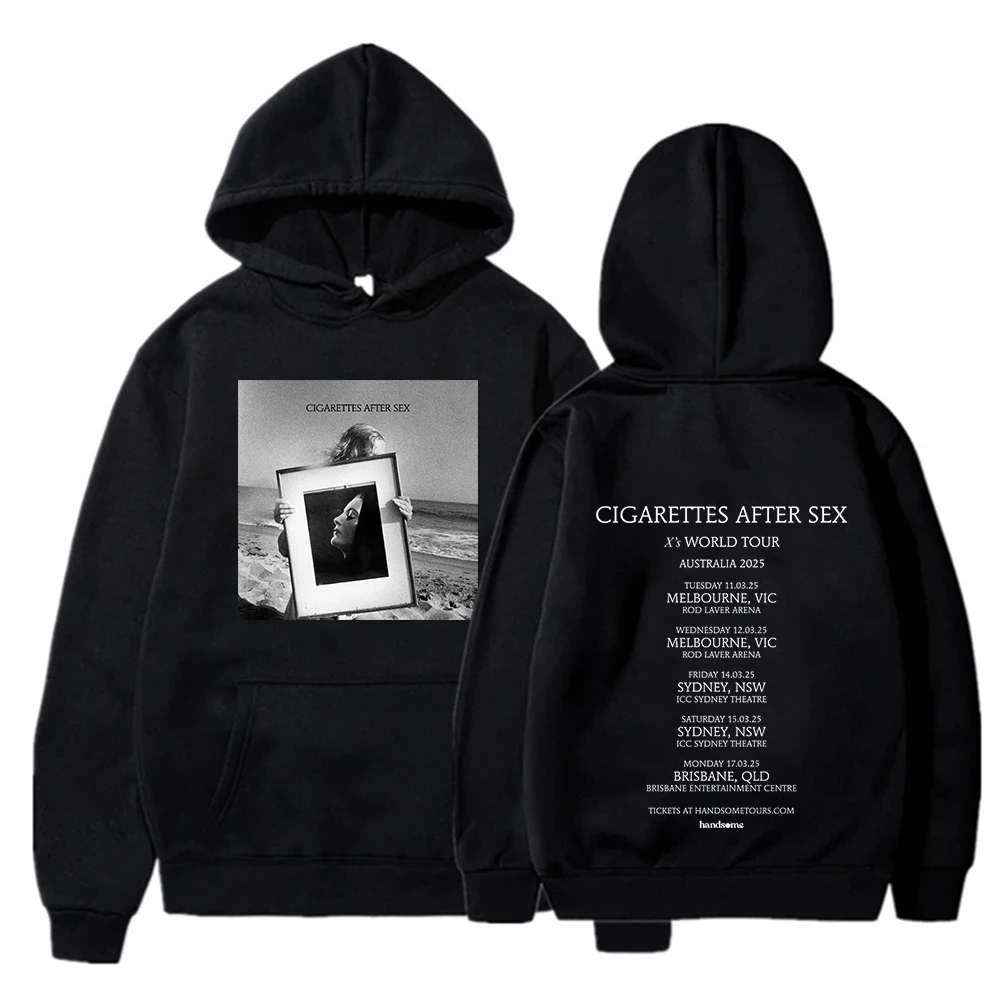 Cigarettes After Sex X's World Tour 2024 Hoodie Harajuku Hip Hop Pullover Tops Streetwear Music Sweatshirt for Fans Gift