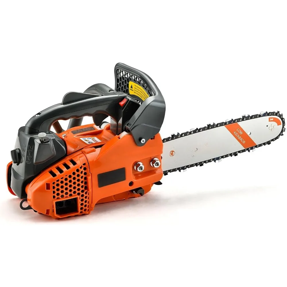

Gasoline Chainsaw, 12 Inch Top Handle Chainsaw, 25.4CC 2 Stroke Handheld, Cordless Gasoline Portable Power Chainsaw