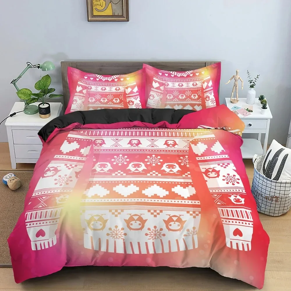 

Sweet Heart Valentine's Comfortable Duvet Quilt Cover Pillowcase Bedding Set Children Bedroom Decoration Home Textile