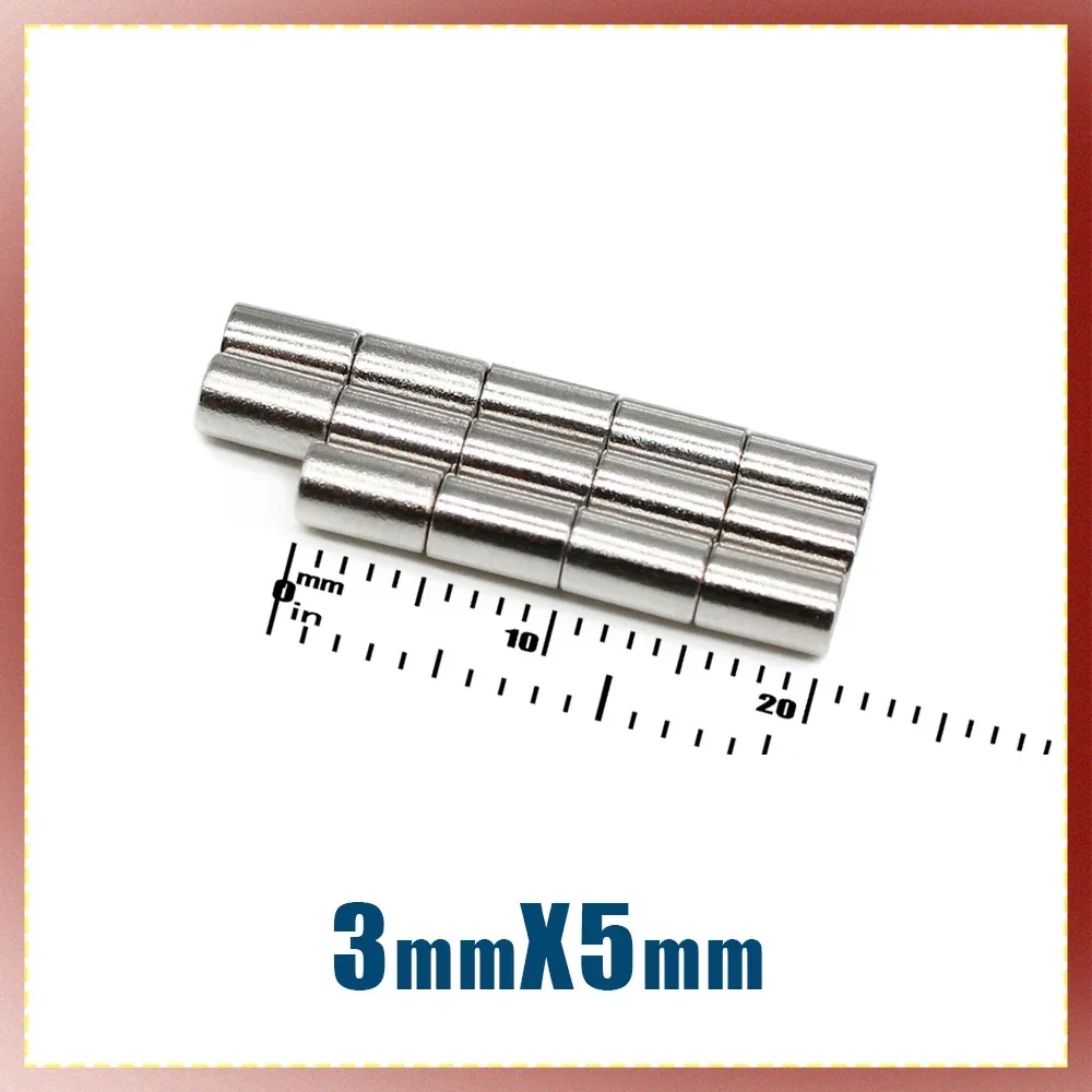 50/100/200/500/1000PCS 3x5 Powerful Magnetic Magnets Disc 3mm x 5mm Small Round Permanent Neodymium Magnets Strong 3x5mm 3*5 mm