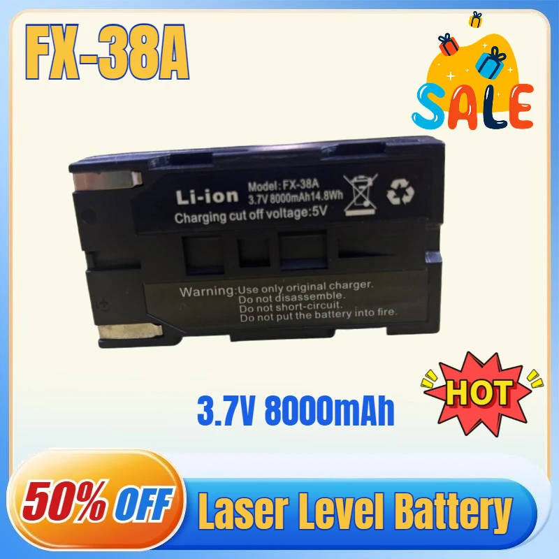 3.7V 8000mAh Rechargeable Lithium Battery Replacement Part for Red/Green Laser IE16 IE12 and IE16R Cross Line Laser Level